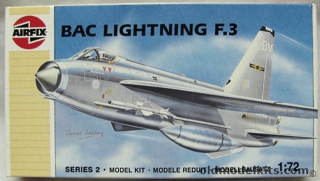 Airfix 1/72 BAC Lightning F.3 - RAF 5th Sq Binbrook 1983 / RAF 11 Sq Binbrook 1984, 02080 plastic model kit